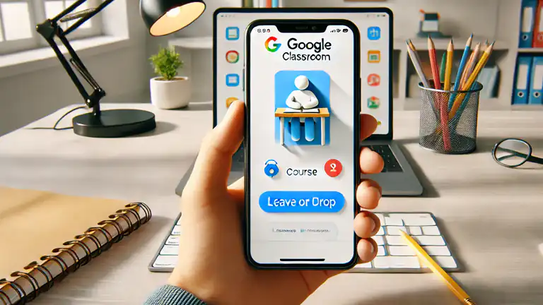 Come abbandonare un corso su classroom da telefono